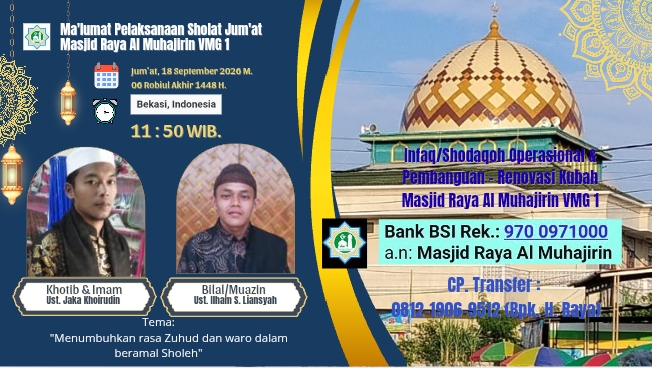 Maklumat sholat Jumat 18 September 2026
